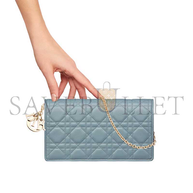 DIOR LADY DIOR POUCH WITH CHAIN S0204ONMJ_M81B (22*13*5cm)